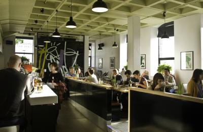 Interior bar at Arnolfini Harbourside Bar on Bristol's Harbourside - credit Arnolfini Bristol