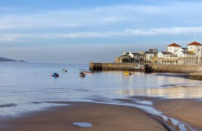 Beach and Knightstone Island in Weston-super-Mare near Bristol - credit Dave Peters