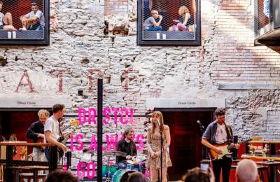 Band performing at Bristol Old Vic as part of Old City Sounds 2024 in Bristol - Credit Julian Preece / Bristol City Centre BID
