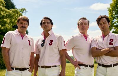 Danny Dyer, Luke Pasqualiano, Alex Hassell and Brendan Patricks in Rivals - credit Disney+