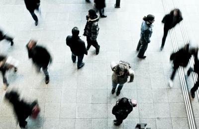Crowd stock image