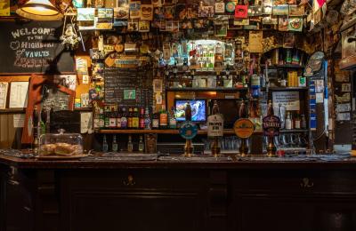 Main bar at The Highbury Vaults in Bristol - credit Youngs