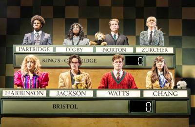 The Challenge Team in Starter for Ten at Bristol Old Vic - CREDIT Pamela Raith