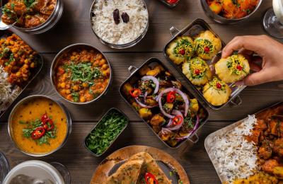 Feasting plates at Mowgli in Bristol - credit Mowgli