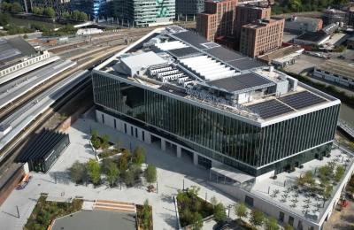 An ariel view of the new University of Bristol building