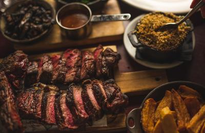 Sharing steak platter at The Ox Bristol - credit The Ox