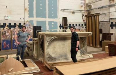 Rehoming 23 tonnes of scenery from Wolf Hall with help from Picture Zero & The Bottle Yard Studios