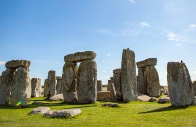 A view of the Stonehenge monument near Bristol by day