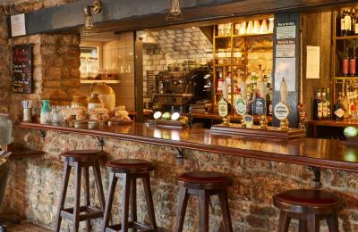 The bar area at The Swan Inn in Rowberrow, near Bristol - credit Butcombe