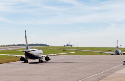 Aircraft waiting to depart at Bristol Airport  - Credit Bristol Airport