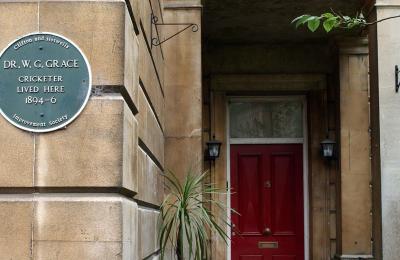 W G Grace plaque in Clifton - credit Graham Flack