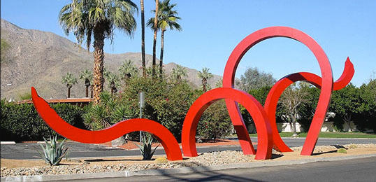 jungle red sculpture