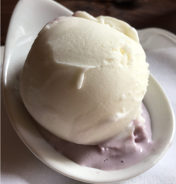 Scoop of ice cream from Elderslie Farm Creamery in Wichita KS