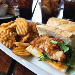 sandwich and fries