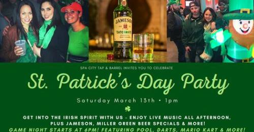 Spa City Tap & Barrel St. Patrick's Day