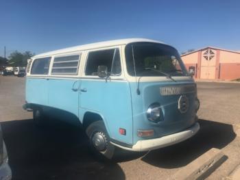 Blue VW bus
