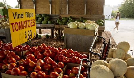 Produce on display at K&J Homegrown Produce