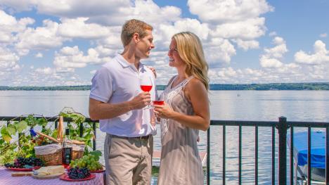 Wine tasting along Cayuga Lake