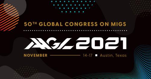 Logo for 50th Global Congress on MIGS AAGL 2021 November 14 to 17 in Austin Texas