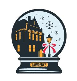 Snowglobe with Lawrence inside