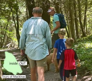 Inside Out Mackinac Walking Tours leads walking and biking tours through the interior of Mackinac Island.