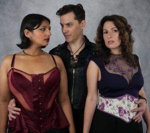 Anchal Dhir, Ryan Silverman, and Rachel Zatcoff. Photo by Ken Howard