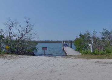 Kayak launch at Don Pedro Island State Park - landside