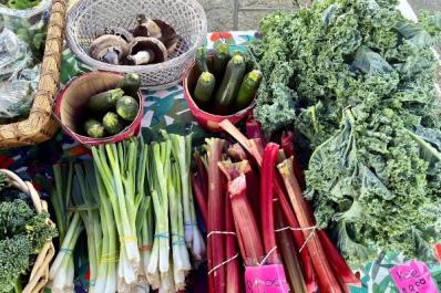 vendor at the manchester farmers market