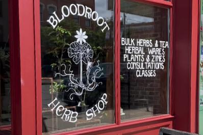 bloodroot herb shop outside