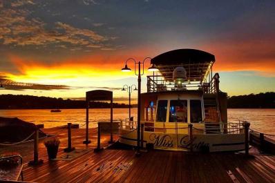 Lake Hopatcong Cruises Dock at Sunset