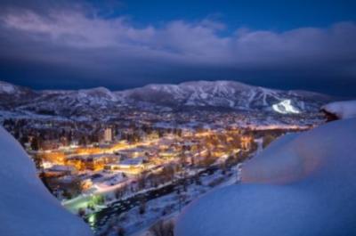 Beautiful downtown steamboat in the winter