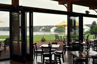 John Wright Restaurant inside looking out