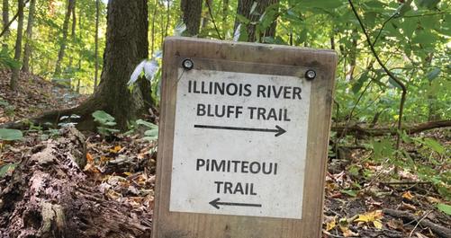 Illinois River Bluff Trail Split