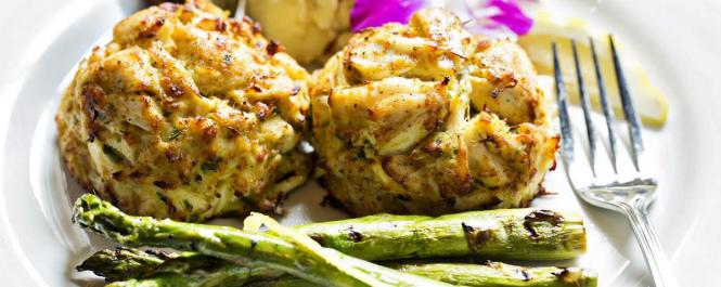 Crab Cakes at Boatyard Bar & Grill.