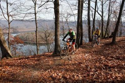 Biking on Allegrippis Trail