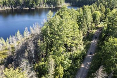 ATVing next to a lake