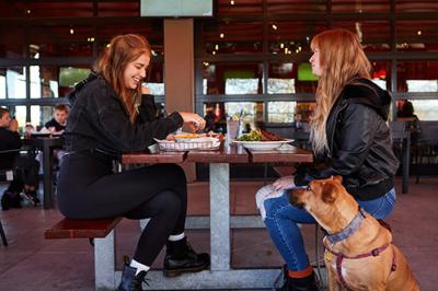 women-and-dog-at-rock-and-brews