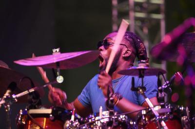 Jazz Drummer Playing the Clifford Brown Jazz Festival