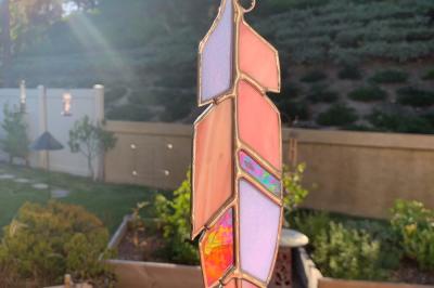 Dreamy Dichroic Feather Stained Glass Class