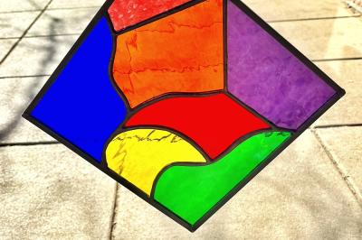 Abstract Stained Glass Panel Class
