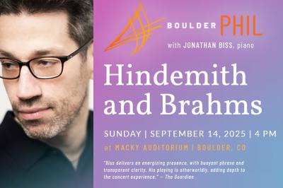 Boulder Philharmonic: HINDEMITH & BRAHMS with Jonathan Biss, piano