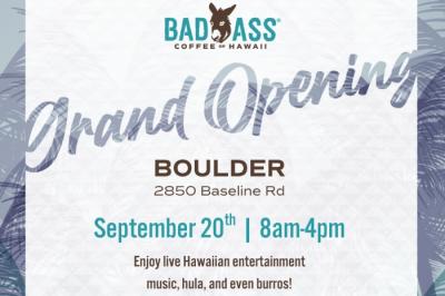 Bad Ass Coffee of Hawaii Boulder Grand Opening