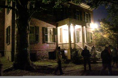Ten Broeck Mansion at night