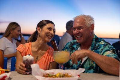 Couple at Lighthouse Grill & Tiki Bar in Englewood Florida