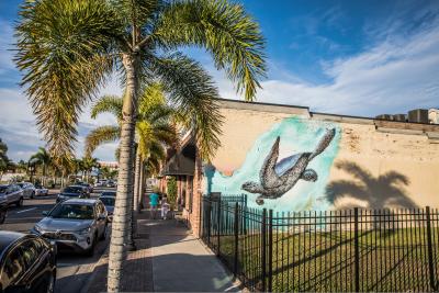 Turtle Mural at Hemingway's in Downtown Punta Gorda