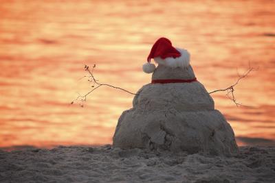 Santa Sandman on the Beach