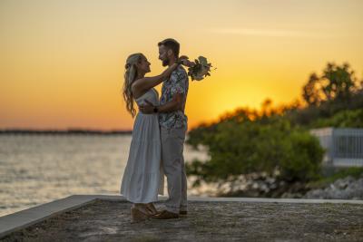 Sunset wedding in Punta Gorda/Englewood Beach on a beautiful May day along the Peace River.