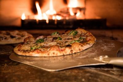 Marino's Pizza features woodfire pizza