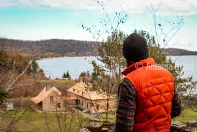 Grand Portage National Monument from Mount Rose in Fall by Antonia Grant