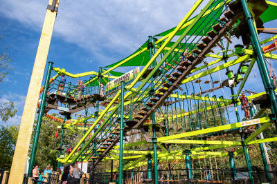 Bamboo Forest ropes and adventure course at the Fort Wayne Zoo 